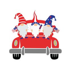 american gnome on truck svg, independence svg, 4th of july svg, july 4th truck svg, gnome svg, gnome truck svg, gnome gi