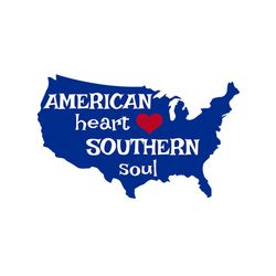 blue american heart southern soul svg, independence svg, 4th of july svg, american hearts svg, southern soul svg, americ