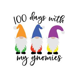 100 days with my gnomies,gnomies svg, gnomies back to school, ,back to school, kindergarten, kinder shirt,svg cricut, si