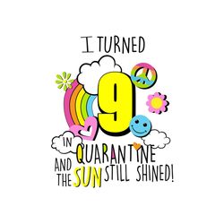 i turned 9 in quarantine and the sun still shined svg,quarantine birthday svg,custom age svg,any age svg,i turned age in