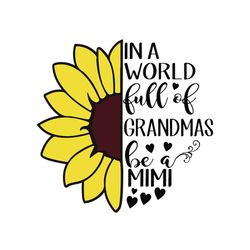 in a world full of grandmas be a mimi, grandmas and mimi, mothers day svg, mother day svg for silhouette, files for cric