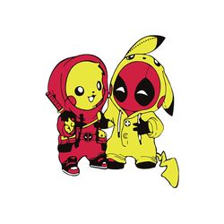 pikachu and deadpool svg,pokemon,pikachu svg, deadpool svg, deadpool gift,love pikachu, funny shirt, cartoon svg, gift f