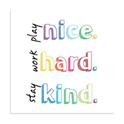 play nice work hard stay kind svg files for silhouette, files for cricut, svg, dxf, eps, png instant download
