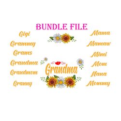 blessed to be called grandma, png files for silhouette, files for cricut, png instant download