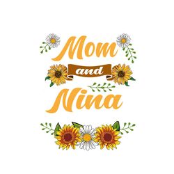 i have two titles mom and nina and i rock them both, png files for silhouette, files for cricut, png instant download