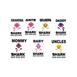 family shark svg, birthday svg, family birthday svg, shark svg, birthday shark svg, birthday gifts, birthday shirt, birt