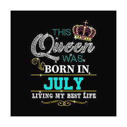 birthday this queen was born in july svg