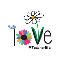love teacher life, svg files for silhouette, files for cricut, svg, dxf, eps, png instant download