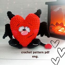 Crochet pattern Devil heart