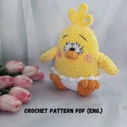 Crochet pattern Chick, amigurumi chick, easter chick pattern
