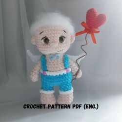 Angel doll crochet pattern Cupid crochet pattern Valentines day crochet pattern