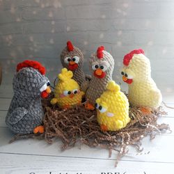 Crochet chicken pattern Amigurumi chick pattern Easter chick pattern