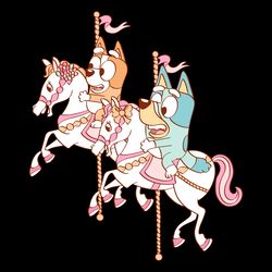 bluey bingo carousel ride disney svg digital download files