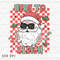 Here to Sleigh PNG File, Retro Santa Claus Christmas Sublimation, Checkered Design, Instant Digital Download.jpg