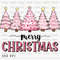 Merry Christmas PNG File, Christmas Tree Sublimation, Pink Christmas Tree Design, Instant Digital Download.jpg