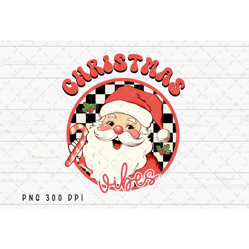 Retro Santa PNG File, Merry Christmas Sublimation, Christmas Vibes png, Groovy Christmas, Vintage Christmas, Instant Digital Download.jpg