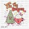 Tis The Season PNG File, Retro Merry Christmas Sublimation, Christmas Tree and Hot Cocoa Design, Instant Digital Download.jpg