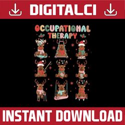 PNG ONLY Retro Occupational Therapy Christmas Reindeers Ot OTta Png, Ot Gingerbreads Png, Christmas Cookies Png, Digital