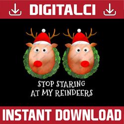 PNG ONLY Stop Staring At My Reindeers Boobs Ugly Gag Xmas Png, Chuckle-Worthy Png, Christmas Png, Digital Download