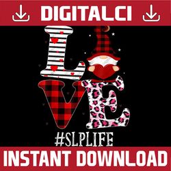 slp love png, leopard red plaid png valentines day png, valentine love png leopard buffalo plaid gnome heart, funny vale