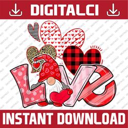 valentine's day gnome love png, happy valentine's day gnome with hearts png sublimation design, valentine love png, vale