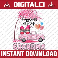 Cute Grandma Gnome Truck Png, Pink Truck, Gnomes Valentine Love Png, Valentine Retro Trucks, Sublimation PNG Instant dow