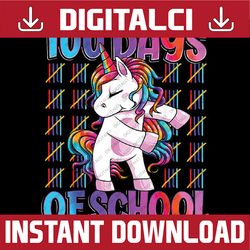 100 Days Of School Unicorn Png, 100 Days Smarter With Unicorn Png, Happy 100 Days Of School, Digital Download