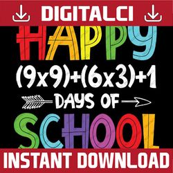 Math Formula 100 Days Of School Funny Math Teacher 100th Day Png, Love School Png, 100th Days of School Png, Digital Dow