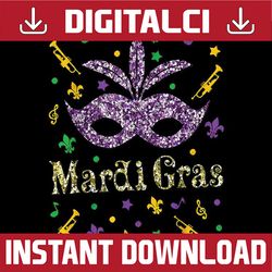 Mardi Gras 2023 - Womens Girls Mask Beads New Orleans Party Png, Mardi Gras Png, sublimate designs download