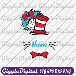 little miss thing one, dr seuss svg, dr seuss cat in the hat, horton svg, lorax svg, fish svg, thing 1 svg, thing 2 svg