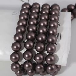 Swarovski Pearl 5810 951 10mm Velvet Brown Straight Hole Pearl DIY Bead Accessories