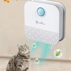 downypaws 4000mah smart cat odor purifier: litter box deodorizer & air cleaner