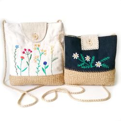 Handmade Embroidered Crossbody Mini Purse - Small Boho Bag: Unique Design and Quality Craftsmanship for Everyday Use!