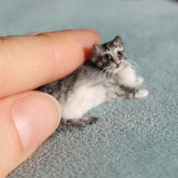 Miniature Realistic cat To Order about 1 inch
