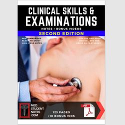 Clinical Skills and the Various Examinations Notes Medical Study MBBS, MD, MBChB, USMLE, PA & Nursing illustrated PDF