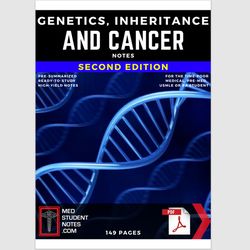 Clinical Genetic Inheritance Cancer Notes Medical Study MBBS, MD, MBChB, USMLE, PA & Nursing Illustrated Summary PDF