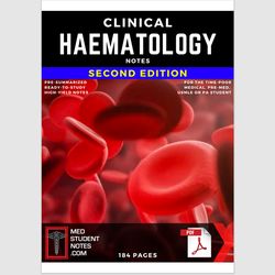 Clinical Hematology Notes Medical Study MBBS, MD, MBChB, USMLE, PA & Nursing Illustrated Summary Anatomy & Physiology