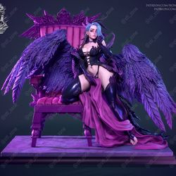 Lilim The Fallen Angel Pin Up SFW And NSFW STL FILE