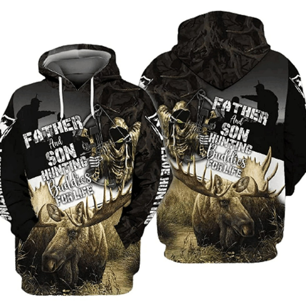 Personalized Deer Hunting All Over Print Hoodie Zip Hoodie Fleece Hoodie 3D, Deer Hunting Hoodie Zip Hoodie 3D T276