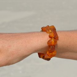 raw baltic amber bracelet for women