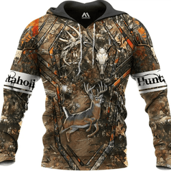 deer hunting all over print hoodie zip hoodie fleece hoodie 3d, deer hunting hoodie zip hoodie 3d 10
