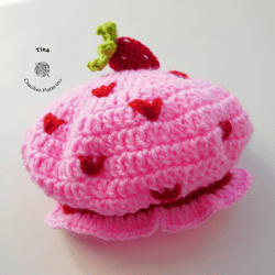 CROCHET PATTERN - Strawberry Shortcake Hat | Baby Halloween Hat | Crochet Baby Hat | Sizes 0-3 | 3-6 | 6-12 Months