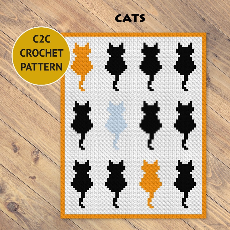 4. Baby Cats crochet blanket pattern