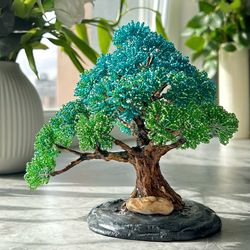 Handmade artificial bonsai tree beads ombre