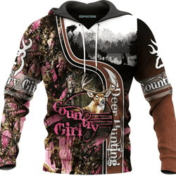 deer hunting all over print hoodie zip hoodie fleece hoodie 3d, deer hunting hoodie zip hoodie 3d 44