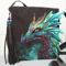 3d dragon textile art handpainted canvas bag 2.jpg