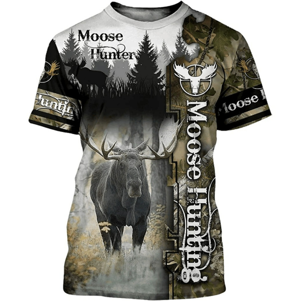 Moose Hunting All Over Print Hoodie Zip Hoodie Fleece Hoodie 3D, Moose Hunting Hoodie Zip Hoodie 3D 41.jpg