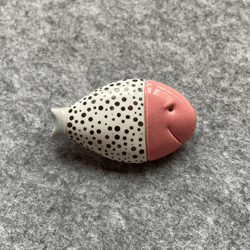 Ceramic Fish. Brooch. Lapel pin