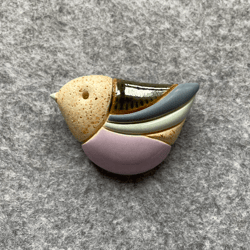 Bird Brooch. Ceramic Pin