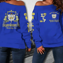 Sigma Gamma Rho Sorority Inc Women Off Shoulder Sweatshirt, African Women Off Shoulder For Women